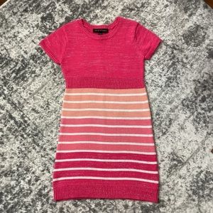 Derek Heart pink short sleeve sweater dress | girls size 7/8 small | ombré knit